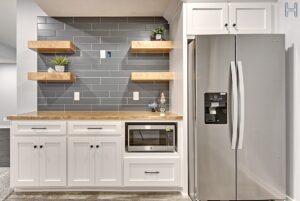 fridge microwave - Omaha Basement Finishing and Remodeling Contractors